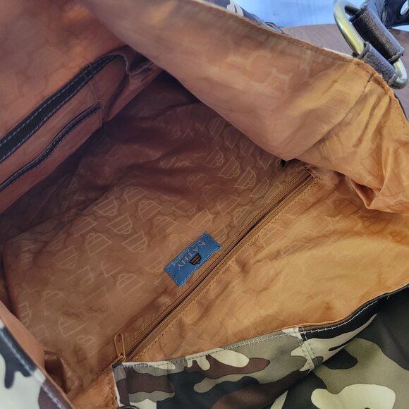 Kathy Van Zeeland Brown Camouflage Shoulder Bag.  Hobo Style camo print purse - Picture 8 of 16